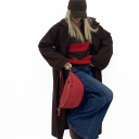 cappotto lungo con bottoni facing